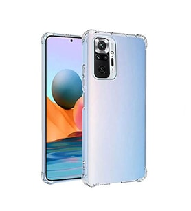 Coverzone Xiaomi Redmi Note 10 Pro ile uyumlu K?l?f Z-Nitro Anti Shock Silikon Kapak Kamera Korumal? Anti?ok Airbag K�?e Korumal? Silikon ?effaf K?l?f