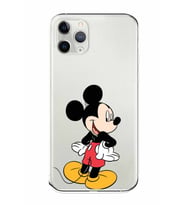 Apple iPhone 11 Pro Max Uyumlu Kamera Korumalı Tıpalı Kapak Mickey Mouse TasarımlıŞeffaf Kılıf