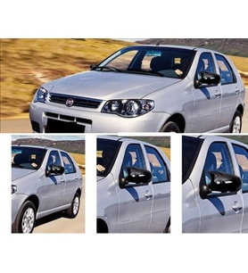 Fiat Palio Uyumlu 2010-2012 Yarasa Ayna Kapağı (Parlak Siyah)