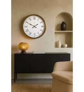 River World Duvar Saati 52 cm  Metal Retro Eskitme Seri A
