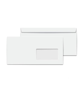 Elitstore Diplomat Zarf Beyaz Pencereli Silikonlu 90 gr. 10.5 cm x 24 cm 100'lü Paket