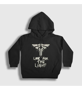 Presmono Unisex Çocuk Beyaz Look For The Light The Last Of Us Kapüşonlu Sweatshirt 522859tt (Siyah)