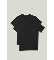2'li Paket Premium Yazlık Düz Renk Basic T-shirt