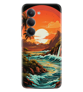 Xiaomi Redmi 15 Kılıf Boutique Baskılı Resimli Retro Mountain Pcode -079