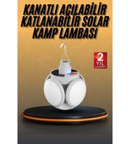 5 Kanatlı Bahçe Aydınlatma Led Askılı Solar Güneş Enerji Usb Sarjlı