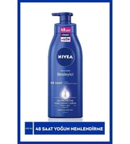 NIVEA Besleyici Vücut Sütü 400ml, Kuru Ve Çok Kuru Ciltler, 48 Saat Nemlendirici, E Vitamini, Badem Yağı