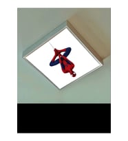 Spiderman Çocuk Avize-lamp 60w Güçlü Aydınlatma-60x60 Beyaz Kare Çerçeve