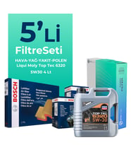 BOSCH Citroen C3 Aircross 1.5 Dizel Filtre Bakım Seti Liqui Moly Motor Yağlı (2017-2022) 5 Li