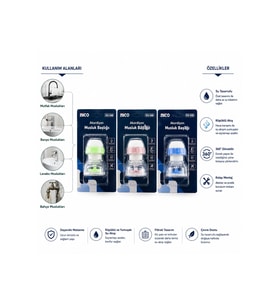 12 ADET MUSLUK UCU FİLTRESİ AKORDİYON PERVANELİ 360° 16-19MM