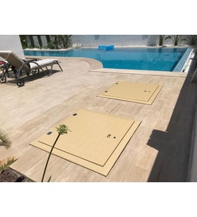 Mermer Üstü Polyester Makine Dairesi Kapağı 50X50 cm