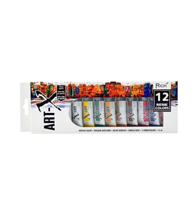 Rich Akrilik Set Art-X 12 Renk 12 ML Tüp 07521
