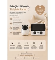 Gece Görüşlü Güvenli Bebek Monitörü 720P HD Görüntülü