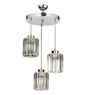 AVONNI AV-65230-3KT Krom Kaplama Modern Avize E27 Metal Kristal 40cm