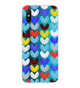 PrintiFy Xiaomi Redmi 9A ile Uyumlu 1mm Slim Fit Water Color 1 Baskılı Şeffaf  Kılıf