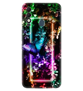 Tecno Spark 8T Kılıf Silikon Desen Özel Seri Butterfly Neon 1684