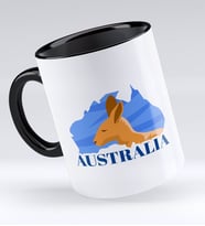 Bk Gift Australia Tasarımlı Siyah Kupa Bardak - Model 1