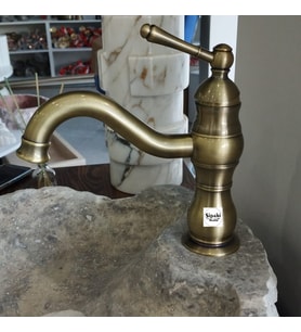 Sipahi Marble Eskitme Kısa Lavabo Bataryası