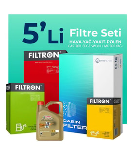 Filtron BMW 5.20 D 190 HP Castrol Motor Yağlı Bakım Seti (2014-2017) 5Lİ