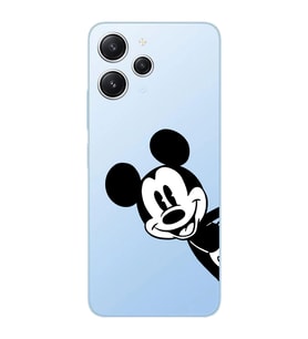 Xiaomi Redmi 12 Uyumlu Uyumlu Mickey Mouse Tasarımlı Şeffaf Telefon Kılıfı