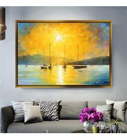Altın Çerçeveli dekoratif tablo a1983 (Gold)