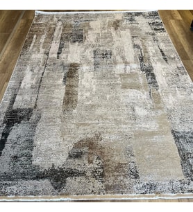Hoom Rugs Exclusive Miami 60548/070 Antrasit Krem Modern Salon Halısı (Antrasit - Krem)