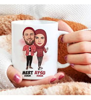 Kişiye Özel Aşkımızın Halleri Karikatürlü Bardak