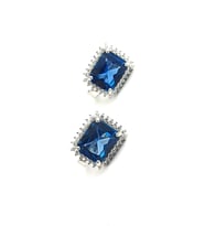 Sky Diamond Blue Creative Sapphire 925ayar Gümüş Lüks Küpe