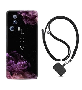 Xiaomi Mi 13 Lite Kılıf Silikon Boyun Askılı İpli Desenli Silikon Love Flow 1664