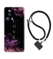 Xiaomi Mi 13 Lite Kılıf Silikon Boyun Askılı İpli Desenli Silikon Love Flow 1664