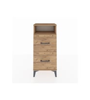 Arges Komodin Tek Raflı 2 Çekmeceli 44x30x96 Çam-Çam
