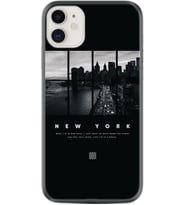 Apple iPhone 11 12 13 Mini Kılıf Desemli Silikon New York 1612