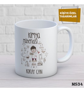 Kişiye Özel Meslek Temalı Kupa  İsimli & Fotoğraflı Premium Hediye Bardak Çiftçi