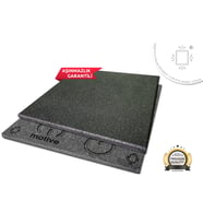 Motive Rubber Soğuk Pres Majör Khaki Grey 100x100 cm 2 cm Profesyonel Aşınmazlık Garantili Soğuk Pres Kauçuk Zemin 1 Adet