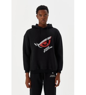No Fear Erkek Sweatshirt Kapüşonlu Siyah M500227