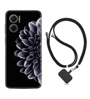 Xiaomi Redmi Note 11E Kılıf Silikon Boyun Askılı İpli Desenli Silikon Çiçekler 1639