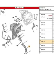 TURBO ARA HORTUMU PEUGEOT 207 308 407 16HDI DV6 0381.27