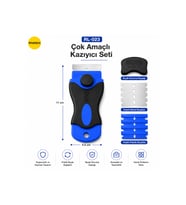 RL-023 Çok Amaçlı Cam Film Tutkal Ve Etiket Kazıyıcı Spatula Temizleme Aracı Yedek Bıçaklı Set