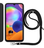 Samsung Galaxy A32 (A325F) İp Askılı Silikon Kılıf Siyah