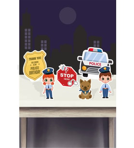 Polis Temalı * Masa Üstü Set (Kağın Kağıt)