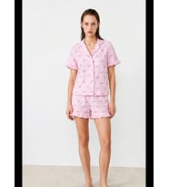 Night Kadın Relaxed Lastikli Pijama Takımı