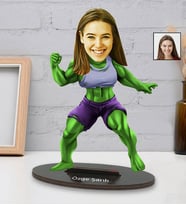 Kişiye Özel Kadın Hulk Tasarımlı Karikatür Biblo