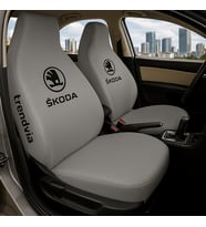 Skoda Araç Ön ve Arka Koltuk Kılıfı – Penye Oto Servis Koruma Kılıfı (Gri)