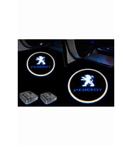 Peugeot Araçlar Için Pilli Yapıştırmalı Kapı Altı Led Logo