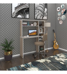 Kenzlife bilgisayar çalışma masası prost crd 140*100*20 kitaplık sağda ofis sekreter laptop