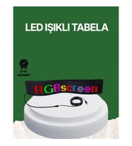 Mey İthalat® USB Girişli RGB LED Tabela Ayarlanabilir Parlaklık ve Kayan Yazı Özellikli