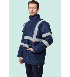 Kışlık İş Güvenliği Parka Reflektif EN ISO 13688 20471 343 Salix (Lacivert)