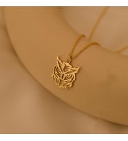 Kişiye Özel 925 Ayar Gümüş Tasarım Baykuş Model Kolye (Gold)
