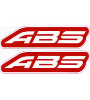 MOTOSIKLET ABS YAZISI 7 CM KIRMIZI
