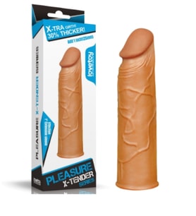 X-Tender 3 CM Dolgulu Realistik Penis Kılıfı Uzatmalı Prezervatif