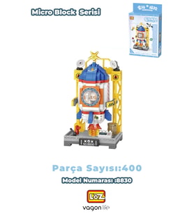 Loz Micro Block Serisi Uzay Aracı Figürü 400 Parça Dekoratif Oyuncak Yapım Seti Yapı Blok FFLZ-8830